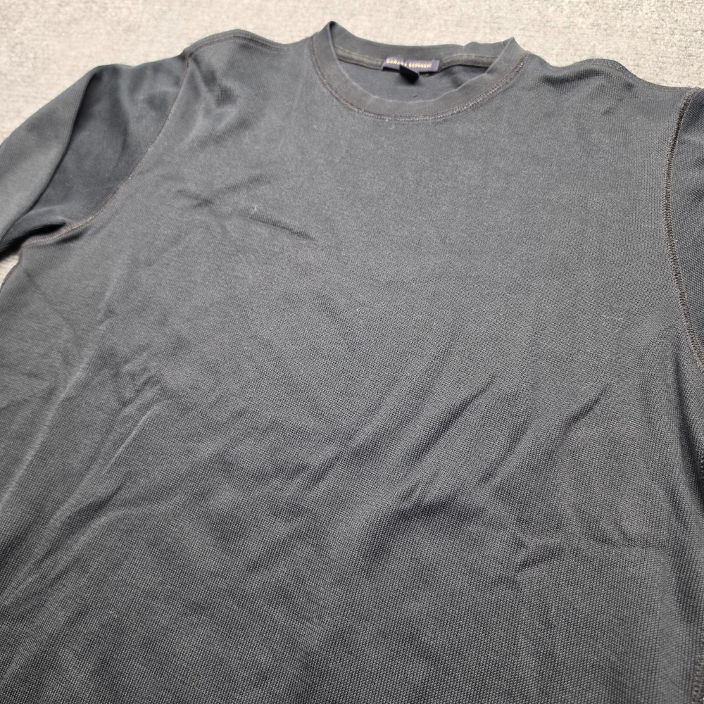 Banana Republic Mens Large Heavyweight Waffle Knit Thermal Long Sleeve Henley
